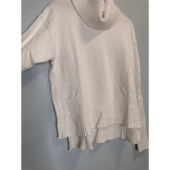 Anthropologie White Wool Blend Turtleneck Sweater - Picture 3 of 5